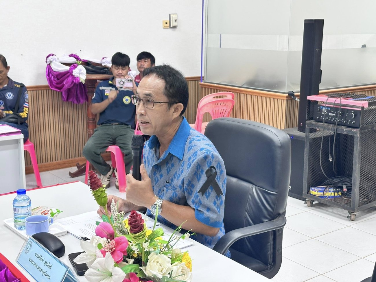 การประชุมคณะกรรมการให้ความช่วยเหลือผู้ประสบภัยพิบัติกรณีฉุกเฉิน (อัคคีภัย) ณ ห้องประชุมองค์การบริหารส่วนตำบลพระธาตุบังพวน